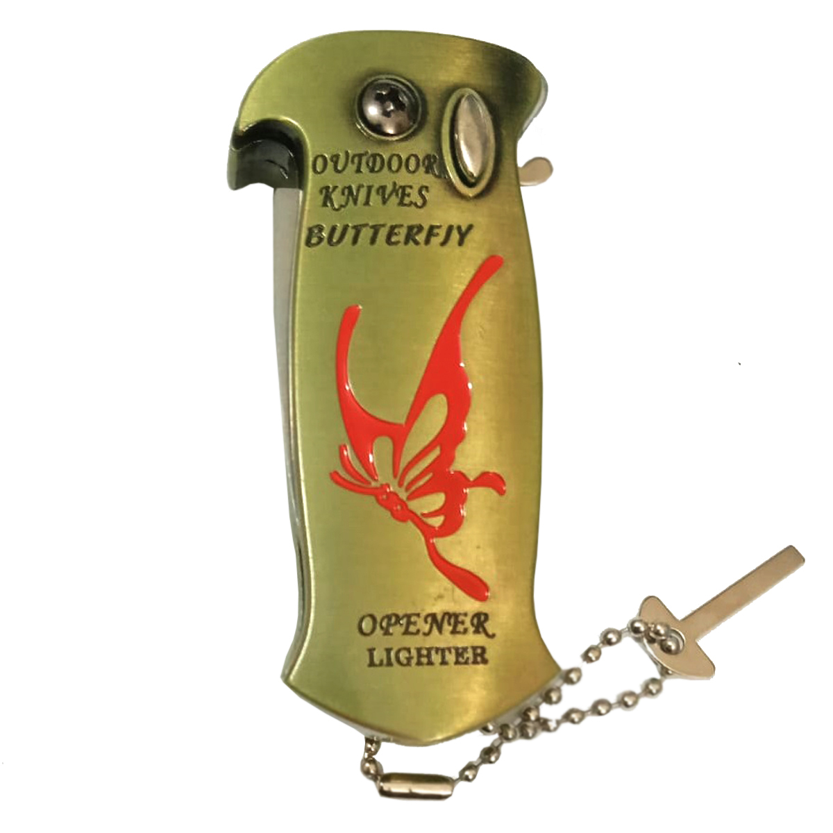 Butterfly Lighter and knife (2 inch)L603 Gharer Product